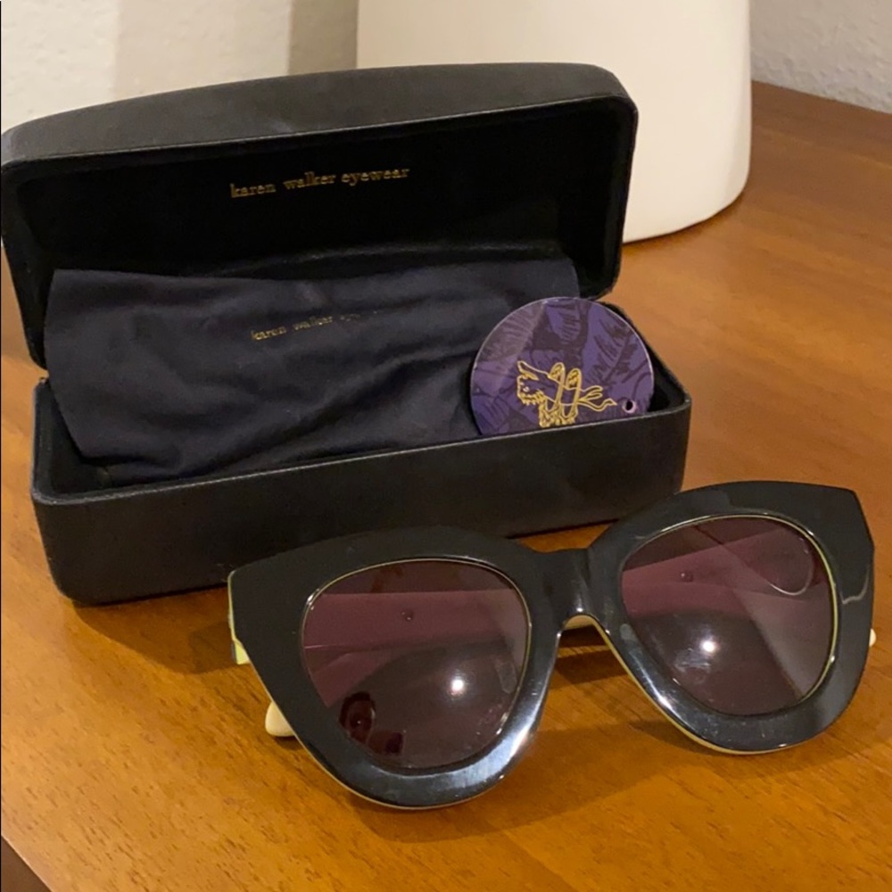 Karen Walker Cat Eye Trendy Sunglasses